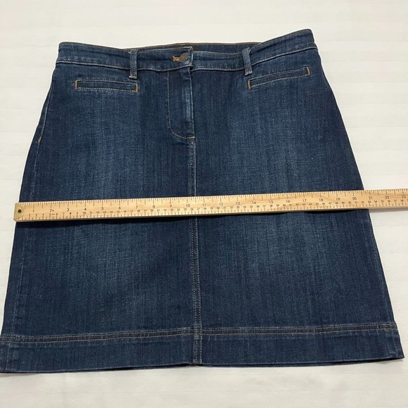 Talbots Blue Denim Knee Length Skirt Size 10 - Picture 5 of 6
